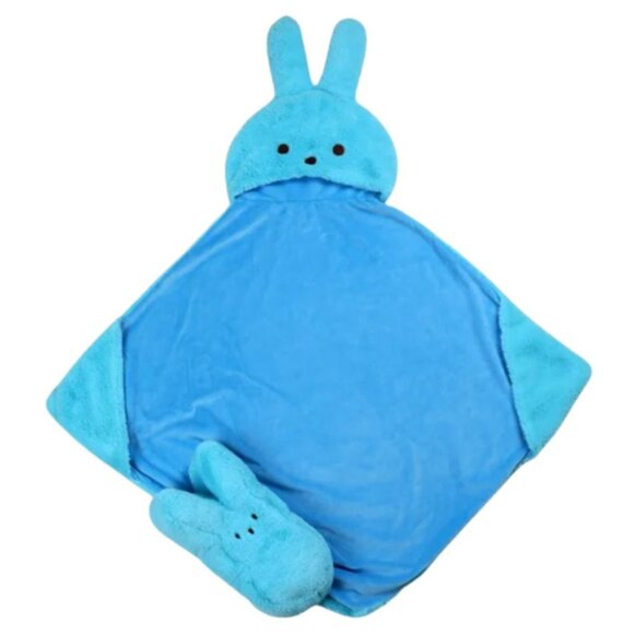 Peep Blue Easter Hooded Stuffable Blanket (Blanket Folds Up Into the Peep Bunny) - Picture 1 of 5